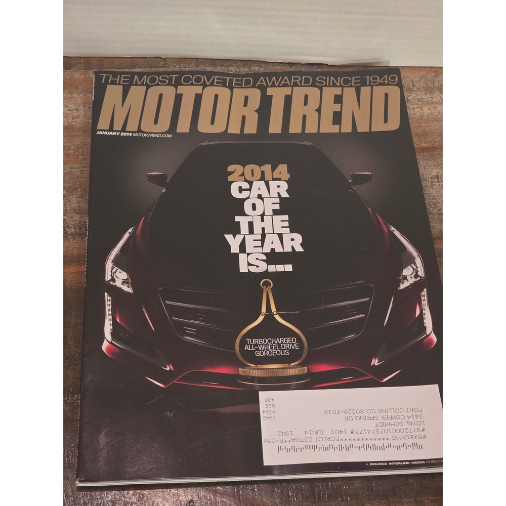 Motor Trend Magazine Lot 4‎ Issues 2014 Car of the Year Mustang Corvette Supra